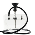 Premium acrylic hookah complete set with clay bowl, portable shisha water pipe for home, party, and outdoor use