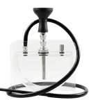 Premium acrylic hookah complete set with clay bowl, portable shisha water pipe for home, party, and outdoor use