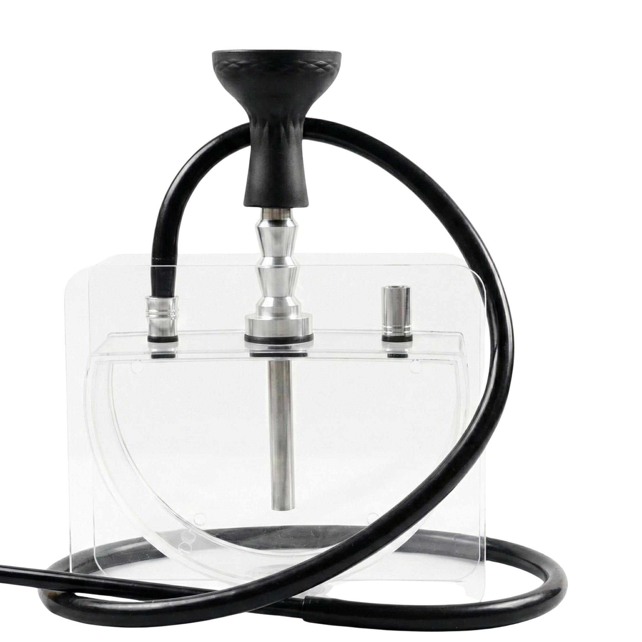 Premium acrylic hookah complete set with clay bowl, portable shisha water pipe for home, party, and outdoor use