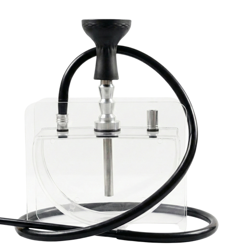 Premium acrylic hookah complete set with clay bowl, portable shisha water pipe for home, party, and outdoor use