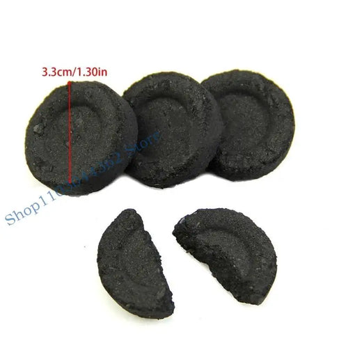 Bamboo hookah charcoal 4 pieces close-up, sustainable eco-friendly coal, superior heat retention, aromatic bamboo charcoal arrangement