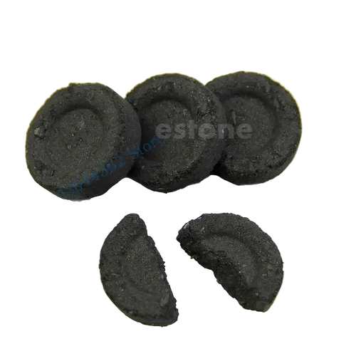 Bamboo hookah charcoal 4 pieces set, eco-premium natural coal with aromatic enhancement, sustainable bamboo construction, full display view