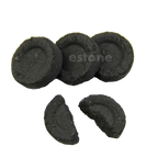 Compressed charcoal 4 pieces set, high-density hookah coal with maximum heat output, space-efficient disc format, full display view