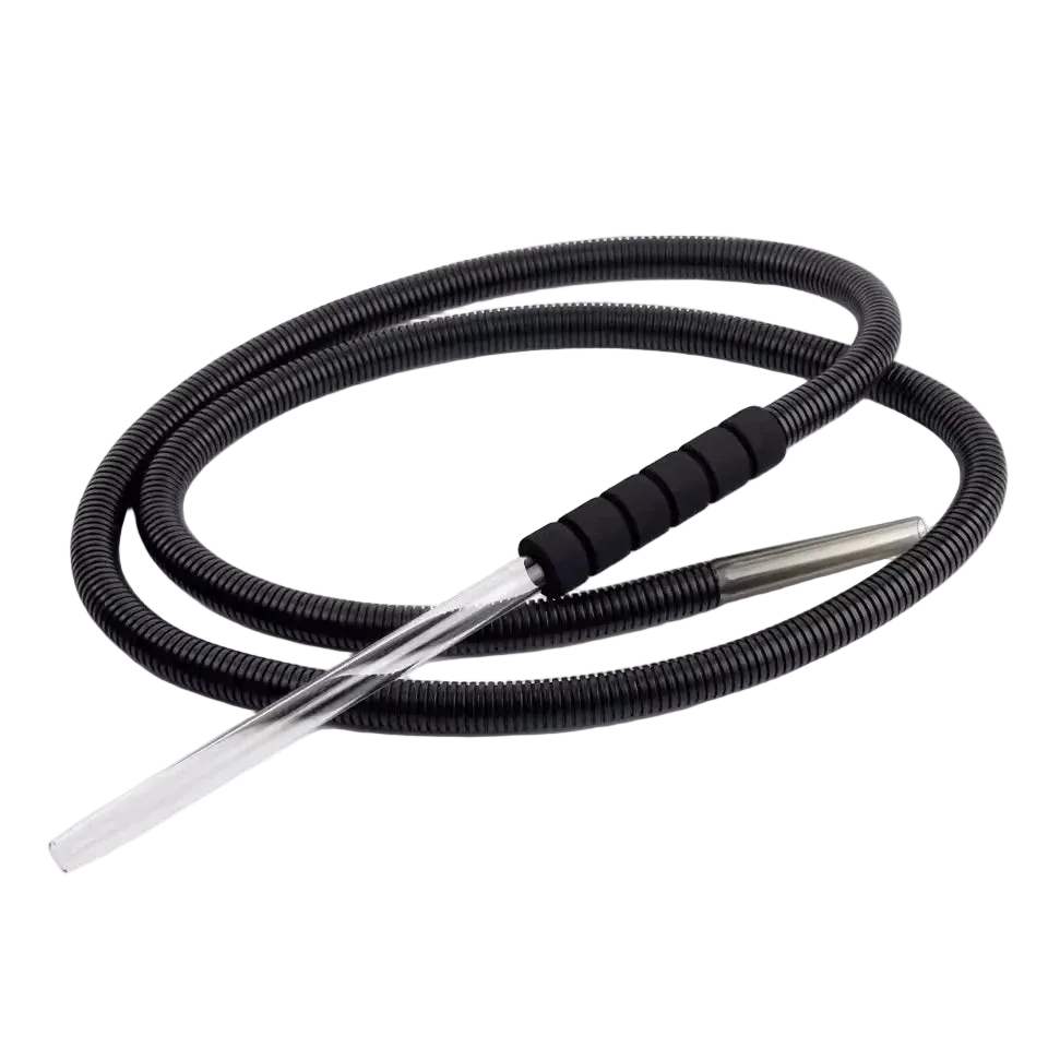 Disposable hookah mouthpieces with premium glass handles for hygienic sharing