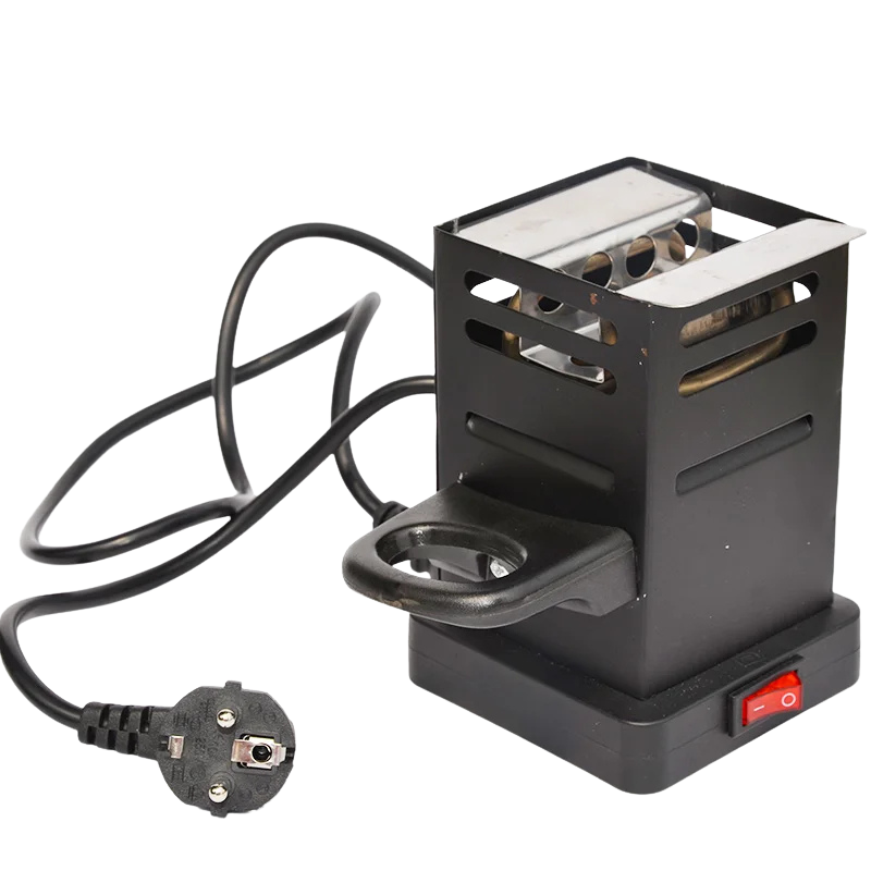 Black electric hookah charcoal burner 600W with EU plug, hot plate coal heater for shisha, safe indoor charcoal lighting stove 220V