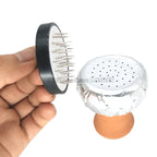 Hookah foil poker tool in use on bowl, creating perfect holes in aluminum foil, easy setup for optimal airflow and heat distribution