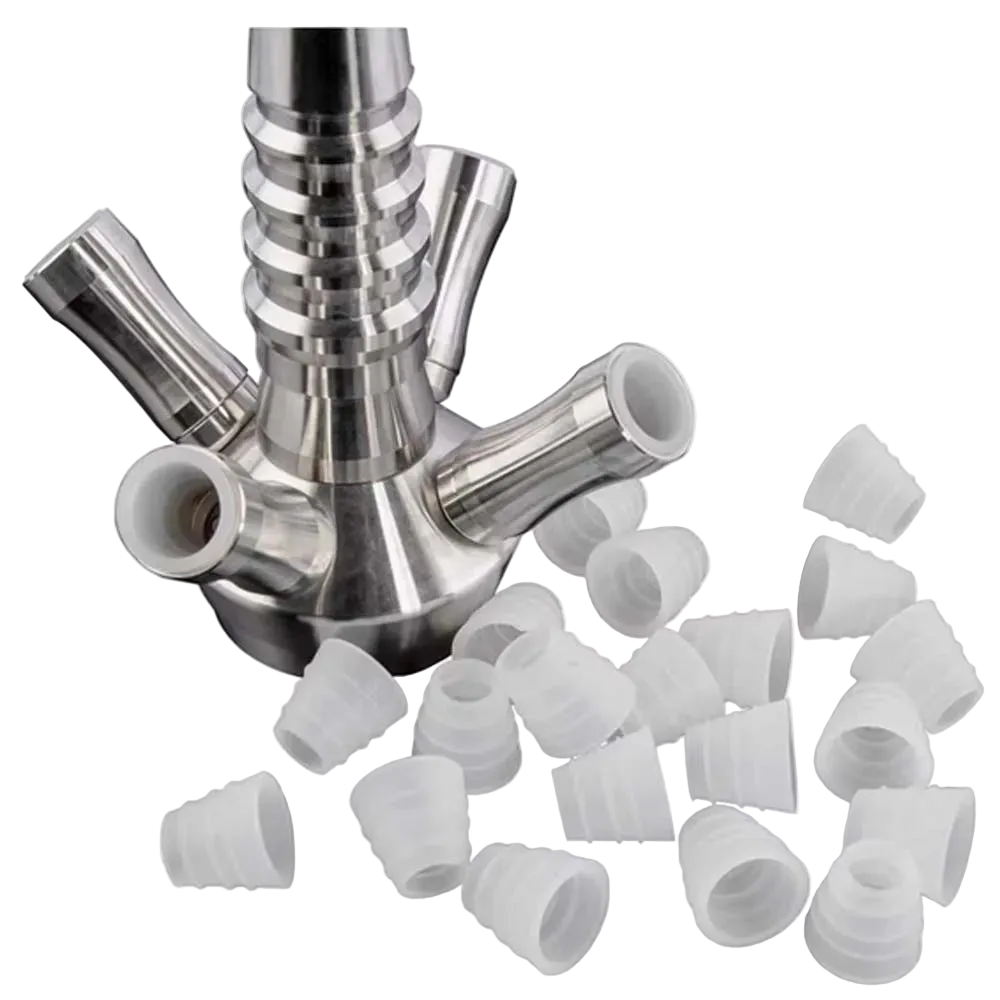 Pack of 10 silicone rubber hookah hose seals for airtight connections