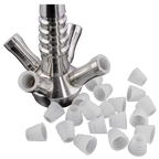 Pack of 10 silicone rubber hookah hose seals for airtight connections