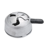 Metal hookah charcoal holder heat management device for precise temperature control with transparent background