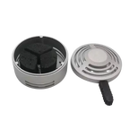 Metal hookah charcoal holder heat management device for precise temperature control with coals in it with a transparent background