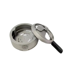 Metal hookah charcoal holder heat management device for precise temperature control with transparent background