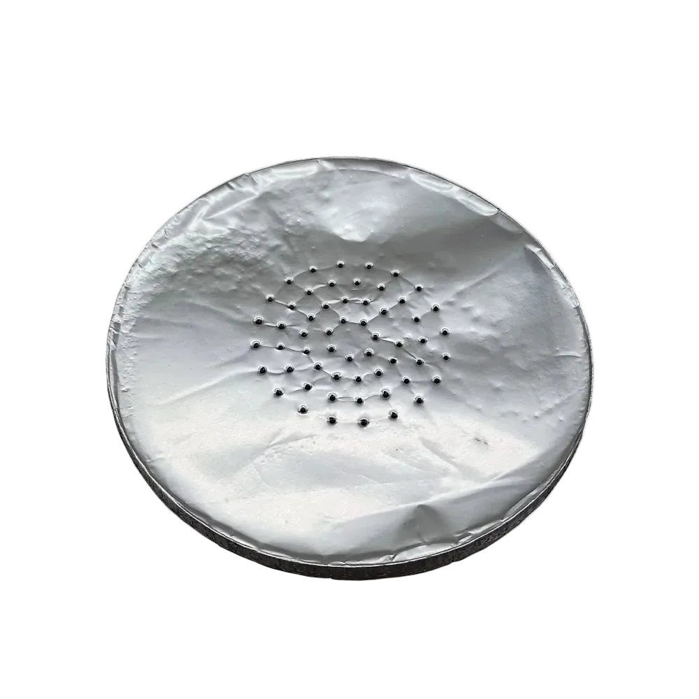 Metallic Aluminum Sheets for a hookah on a white background 