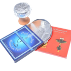 Box of 50 pre-poked shisha hookah aluminum foil sheets with circular hole pattern, 12x12cm size for hookah bowls