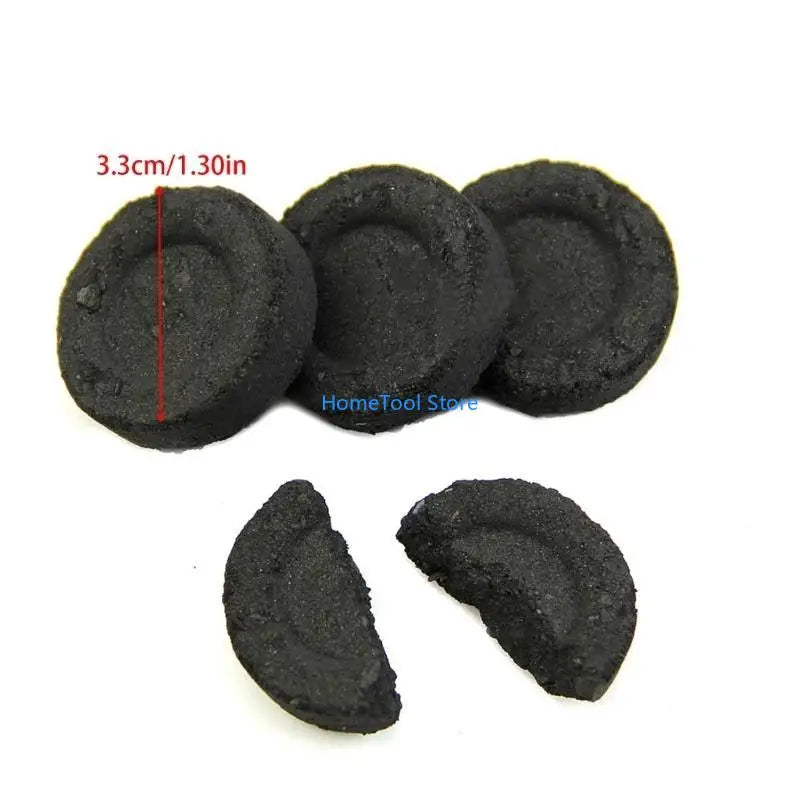 Quick-light hookah charcoal 4 pieces close-up, instant ignition coal for travel and outdoor use, self-lighting charcoal arrangement