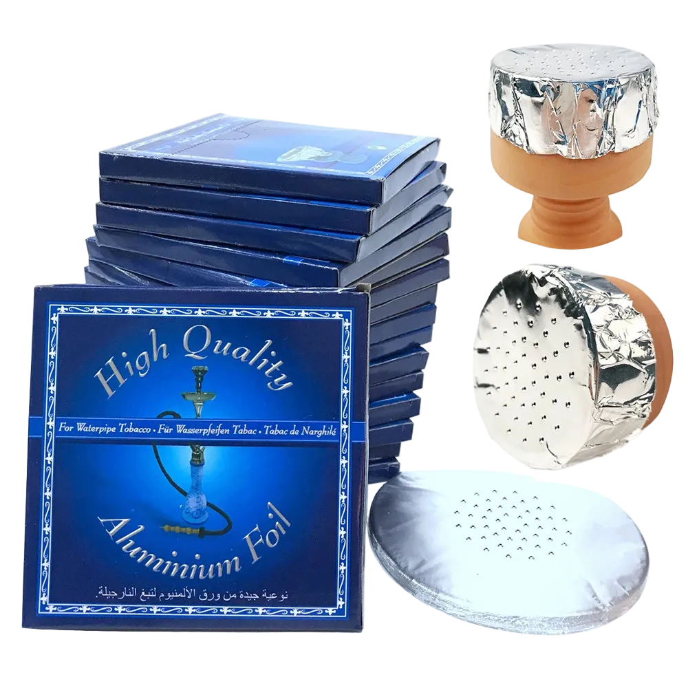 Per-Poked Aluminum Sheet For Hookah 50 Pcs Box