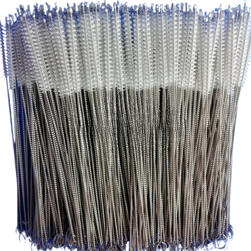 Long handle stainless steel cleaning brushes, 24cm length. Perfect for hookah hoses, reusable straws, bottles. Available in 5 or 50-piece sets.