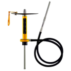 Yellow gold car hookah disassembled showing aluminum stem, hose, easy assembly design, premium components